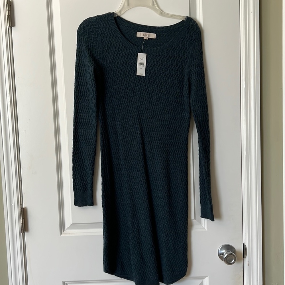 NWT Loft Green Sweater dress